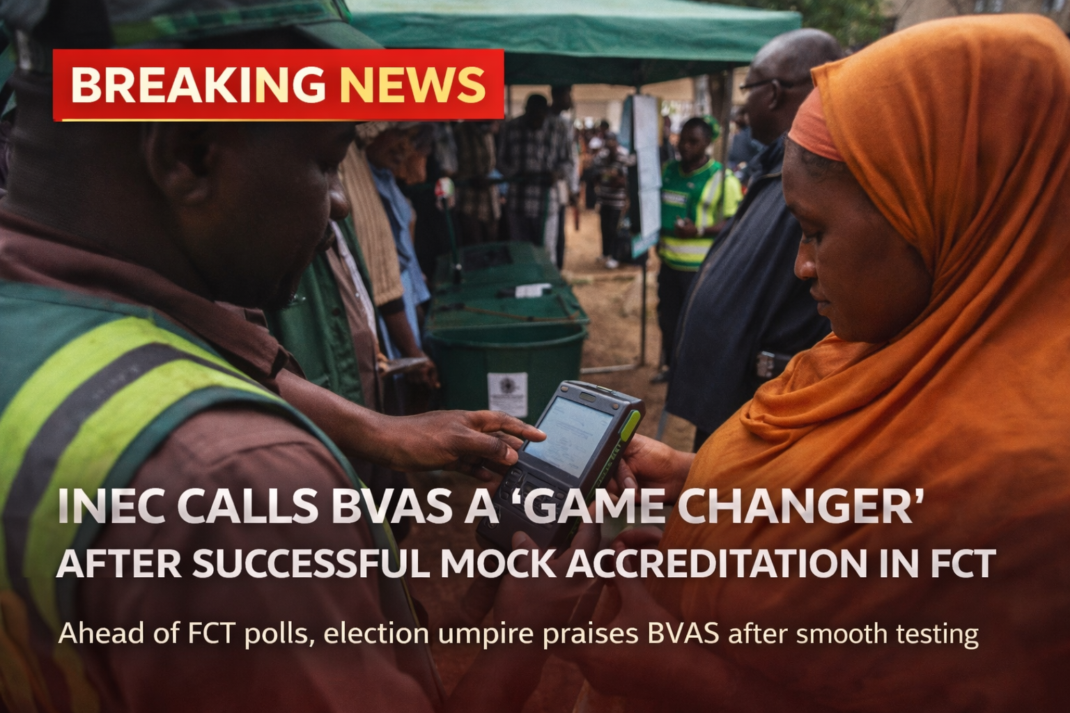INEC Describes BVAS as a ‘Game Changer’ After Successful Mock Accreditation in FCT Ahead of February 21 Polls