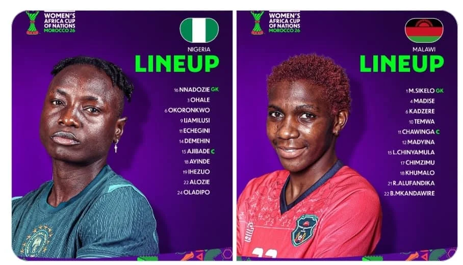 Ajibade Leads Super Falcons as Nigeria Begin WAFCON Title Defence Against Malawi